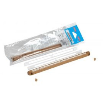 Kit simple entrée d'air réglable 22m³ + Cache vis + Vis NICOLL - Bois clair - 1KVR122C
