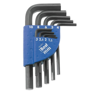 Jeu de clé BOST 6 pans - 9 pièces sur support - 866406