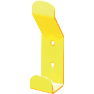 Patère double accroche acier DEVISMES - laqué jaune ral1003 - F10555JAU