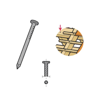 Pointe tete plate ronde lisse galva 50x2.4mm bte 5kgs - 771007