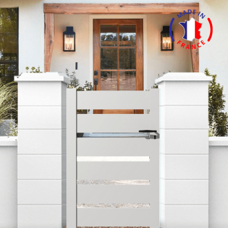 Portillon en kit aluminium sah dimensions couleurs marron (ral 1247)
