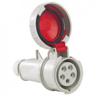 Prise femelle Monophasée 3x16A 2P+T 250V etanche IP67 pour prolongateur