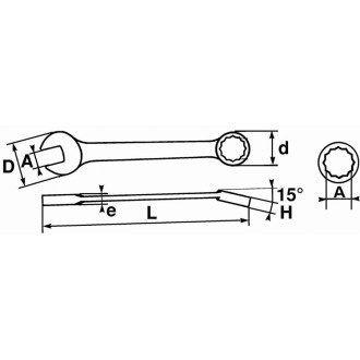 Cle mixte 20 mm SAM - 50A20