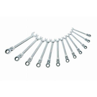 Jeu de 12 clés mixtes a cliquet articulee 8 a 19 mm SAM - 50CTJ12