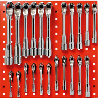 Panneau mural 22 clés a pipe débouchée 6 pans SAM - 94SDJ22P