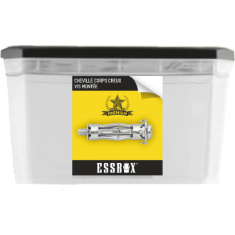 Cheville ESSBOX SCELL-IT corps creux - Spyder plus - Ø5 mm x 50 mm - Boite de 100 - EX-91108105050