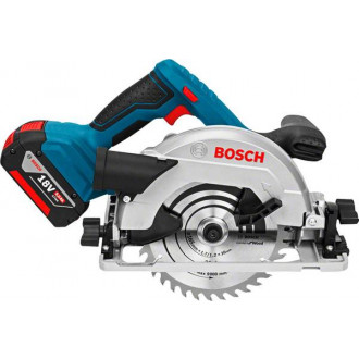 Scie circulaire gks 18v-57 g pour bois bosch - 2 batteries + chargeur - en l-boxx - accessoires - 06016a2106