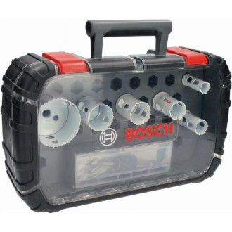 Set scie trépan progressor plombier bosch 9 pièces - ø 19-25-30-35-40-68 - 2608594191