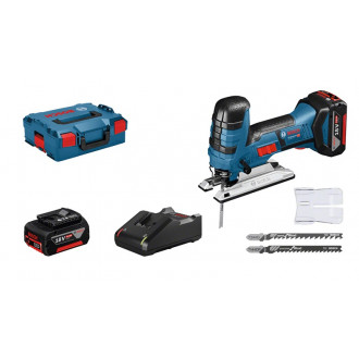 Scie sauteuse 18v 2 batteries 4.0ah + chargeur + l-boxx gst 18 v-li s bosch - 06015a5107