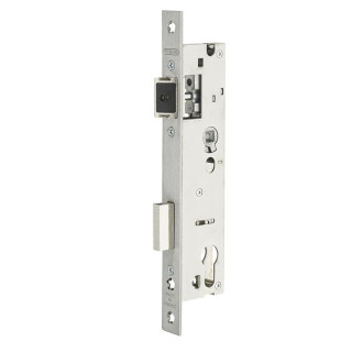 Boitier de serrure à cylindre profilé l45/a30/ea92 thirard réversible têtière inox sans gâche / sans rouleau - 00015930