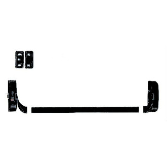2 supports idea barre + 1 mécanisme h/b + 1 gache et cales d'épaisseur iseo - noir - non coupe feu - 9414000505