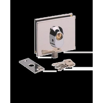 Serrure basse inox poli METALUX pour porte en verre - NM60411000