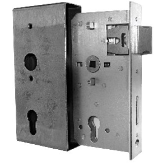 Serrure réversible à cylindre demi-tour + boitier 40x185x90mm têtière 33mm GAH ALBERTS - 413422