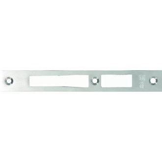 Gâche plate ISEO centrale inox pour Electa - 24x3x180 mm - 38030