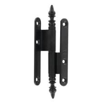 Paumelle rustique contrecoudée acier BROS - 110x60x70 - patiné verni - gauche - 23ARG1163