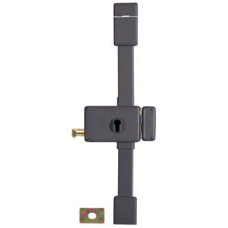 Serrure horizontale Horga THIRARD - 3 points - Profil Européen - Tirage gauche - Marron - 047325 