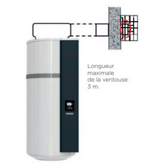 Ventouse Horizontale Aeromax 80/125 THERMOR - 354641