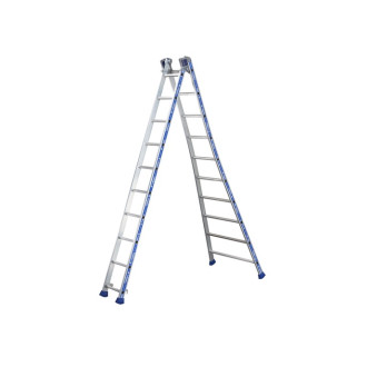 Echelle transformable 2x10 échelons accès 5,78 m max. - platinium transformable