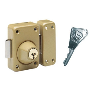 Verrou mécanique 764V VACHETTE - A bouton - V136 - Vernis - Sans cylindre - 16109000