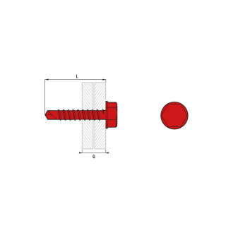 Boîte 250 vis autoperceuse tht scell-it - 5.5 x 45 mm - assemblage 35 mm - tht8-55045