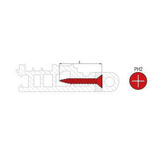 Boîte 1000 vis pvc plast tête fraisée 120° acier zingué scell-it - 4.2x40 mm - ph2 - pvcpb42040