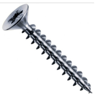 Vis MUSTAD Panelvit Tête cylindrique Pozidriv - Filetage total - Zingué Blanc - Ø3x18mm - Boite de 500 - PVACZP300180B8C