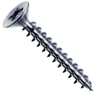 Vis MUSTAD Panelvit Tête cylindrique Pozidriv - Filetage total - Zingué Blanc - Ø4.5x90mm - Boite de 200 - PVACZP450900B8C