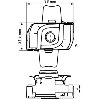 Écrou coulissant WALRAVEN BIS RapidStrut - Avec ailettes plastiques - Bague PP M10 - 651868010