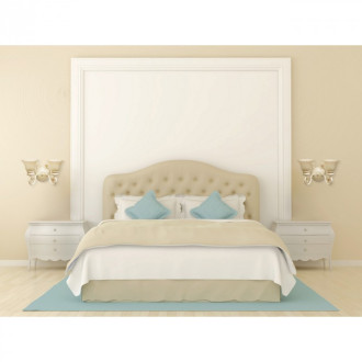 Applique murale beige country 2 ampoules 26 cm