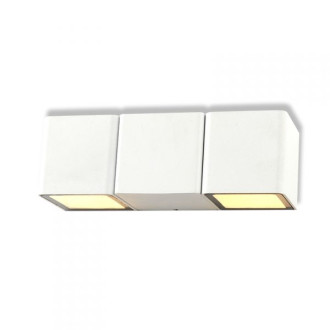 Applique murale led 2x3w ip54 - couleur - blanc chaud 3000°k, finition - blanc