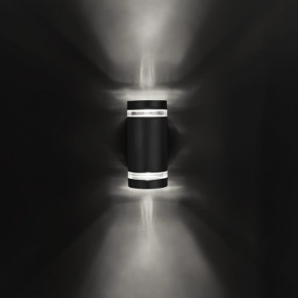 Applique selene, aluminium et polycarbonate, marron