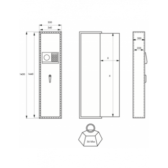 Armoire à fusils CARDIFF fermeture par code - 13285