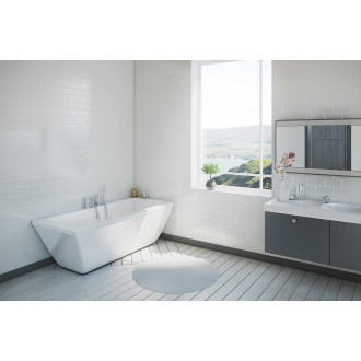 Cleargreen baignoire en îlot rectangulaire freefortis r35 180x80 écologique