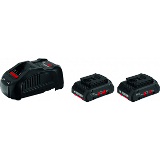 Kit 18v procore bosch - 2 x batteries 18v 4.0ah + chargeur gal 1880 cv pro - 1600a016gu