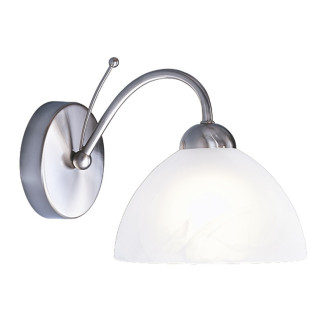 Applique milanese, en argent satiné et verre albâtre
