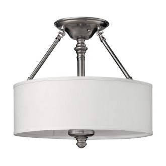 Plafonnier sussex, nickel brossé