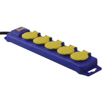 Bloc 5 Prises Etanche + Inter - 3X1.5Mm²