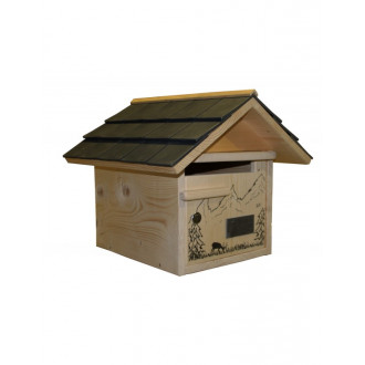 Boîte aux lettres en bois créastuce : la combe aux cerfs (1 porte prestige)