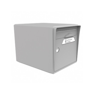 Boite aux lettres signée 1 porte : grise + porte grise-sgsgr-gr