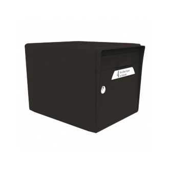 Boite aux lettres signée 1 porte : noire + porte noire-sgsnr-nr