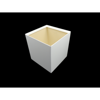 Boite à eau alu 400x400x400 - RAL 9016 Blanc