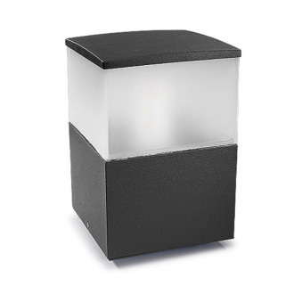 Borne cubik, aluminium et polycarbonate, gris