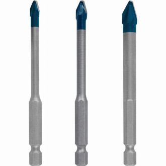Foret hard ceramic hex-9 expert bosch ø 5/6/8 mm - 3 pièces - 2608900595