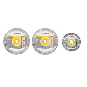 Kit 2 disques diamant pro universal 230mm + 1 disque diamant xlock 125 mm bosch - 061599760z