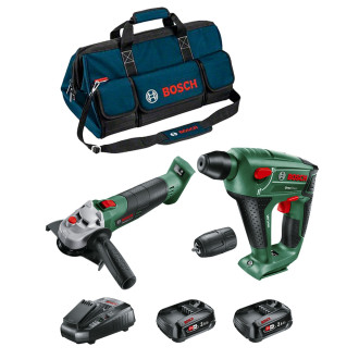 Bosch hg kit bhgk201 (uneomaxx advancedgrind 2 x 2,5 ah al1830cv hdbag)