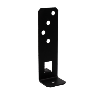 Pied de poteau réglable en largeur - Finition noire - PPG60/25PB