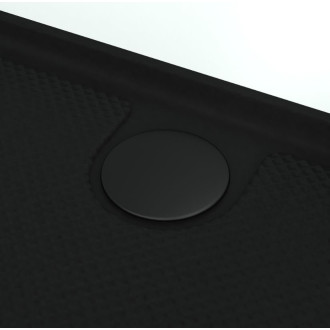 Cabine de douche rectangulaire 110x80x197 cm - Portes coulissantes - Receveur Noir Mat - ELEMENTARY Aurlane - CAB291