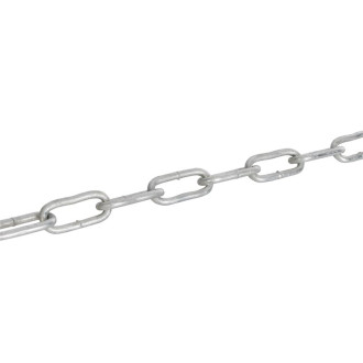 Chaîne en acier galvanisé à chaud - 6 mm x 42 mm x 10 m