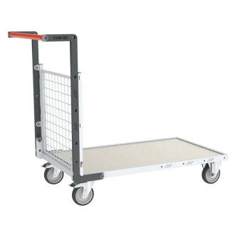 Chariot modulaire grillagé 1 dossier plateau tôle galva 1000 x 600 mm 250 kg - 806724251