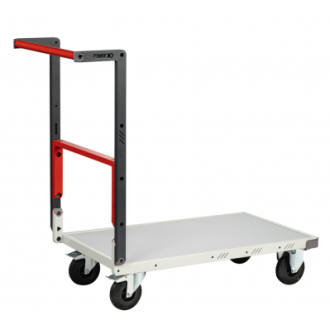 Chariot monté FLATPACK™ dossier repliable 850 x 500 mm plateau mélaminé roues CC 250 kg - 806721111